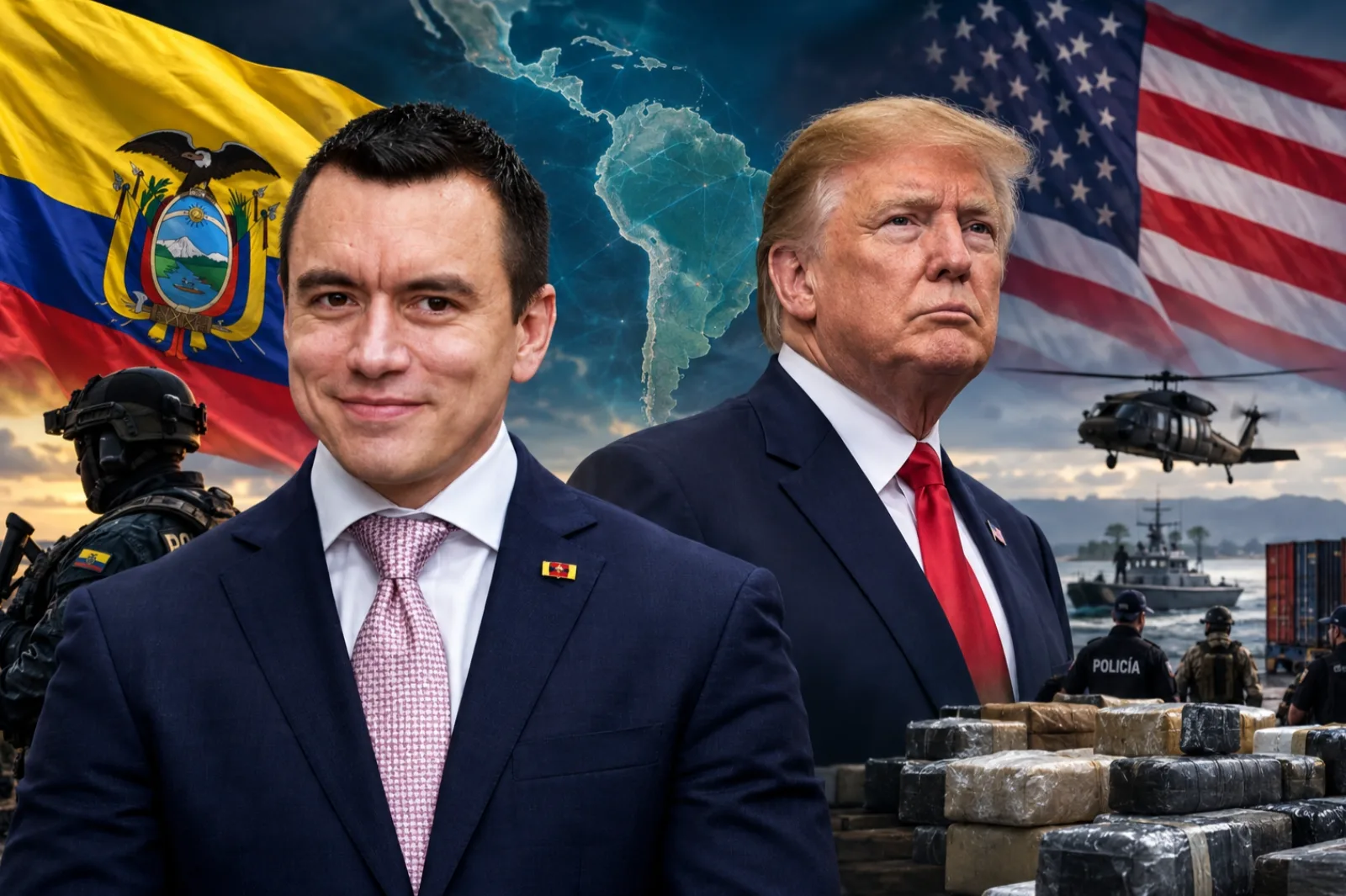Daniel Noboa alabó la ofensiva del gobierno de Trump contra el narcotráfico en Latinoamérica