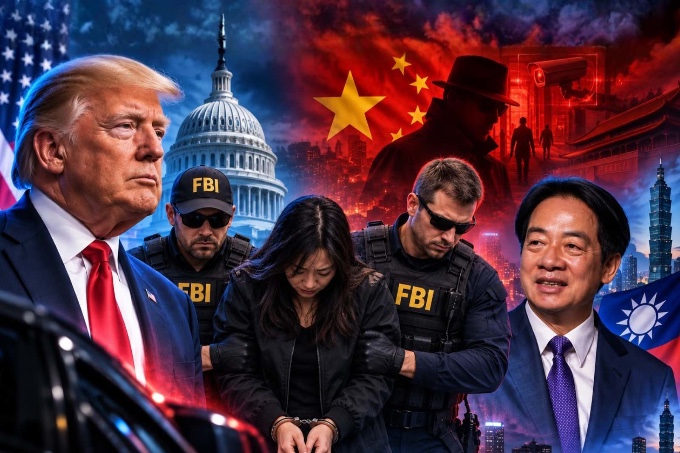 El FBI de Trump arrestó a una espía del régimen comunista chino que vigilaba al hijo del presidente de Taiwán