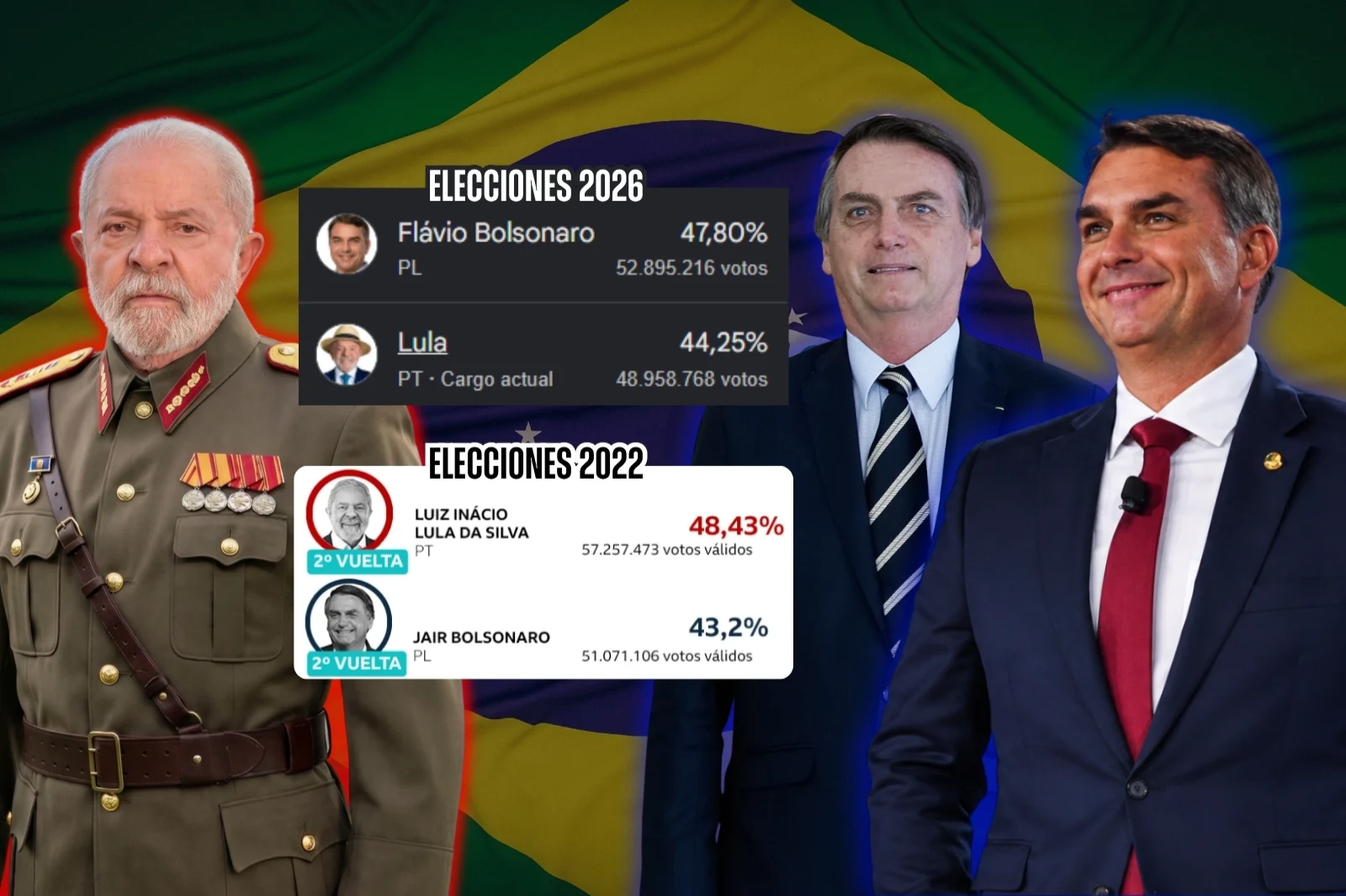 El voto a Bolsonaro creció frente a 2022 y deja atrás a Lula en el recuento de votos de Brasil