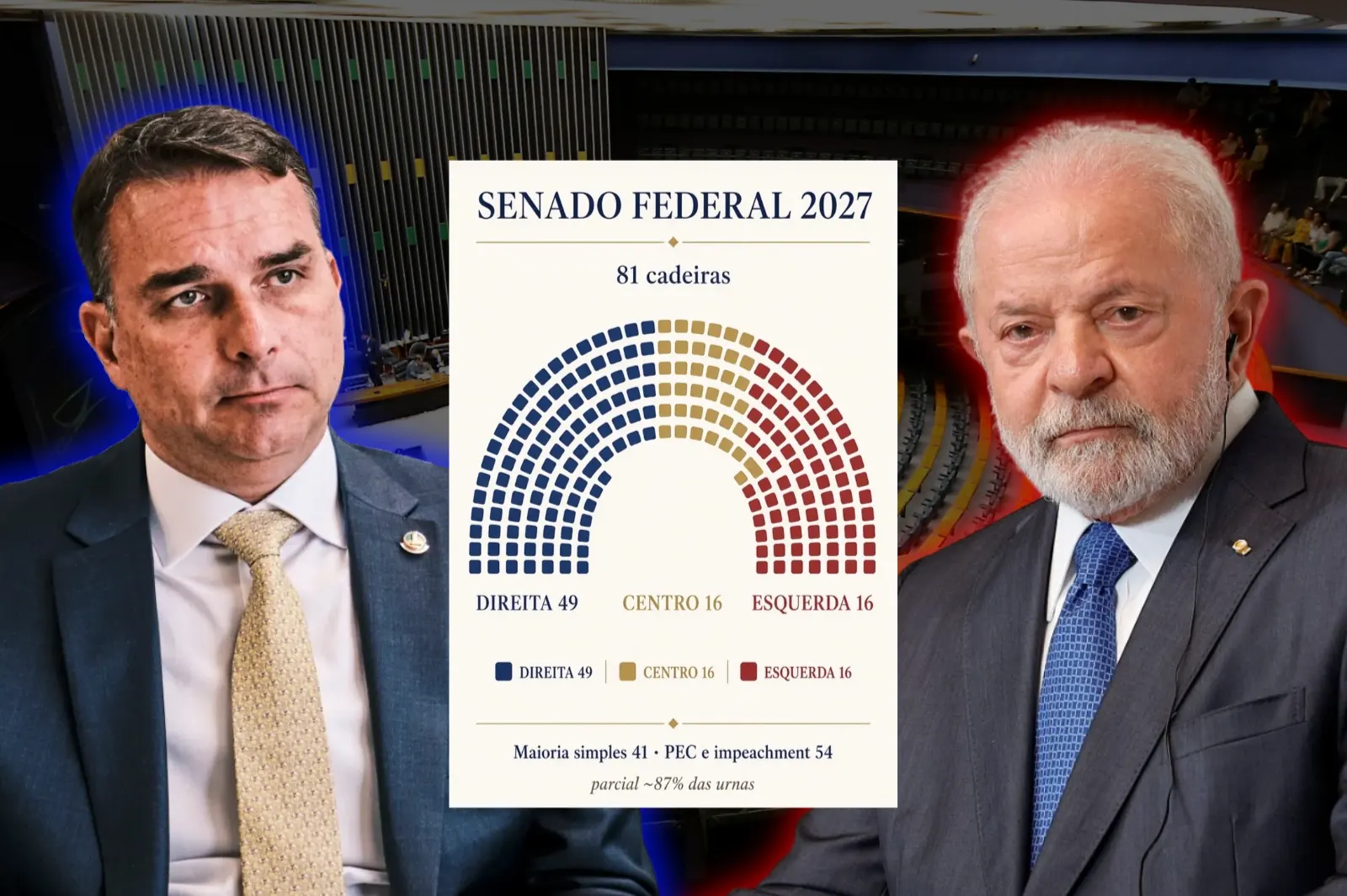 La derecha se encamina a controlar el Senado de Brasil con 49 de las 81 bancas