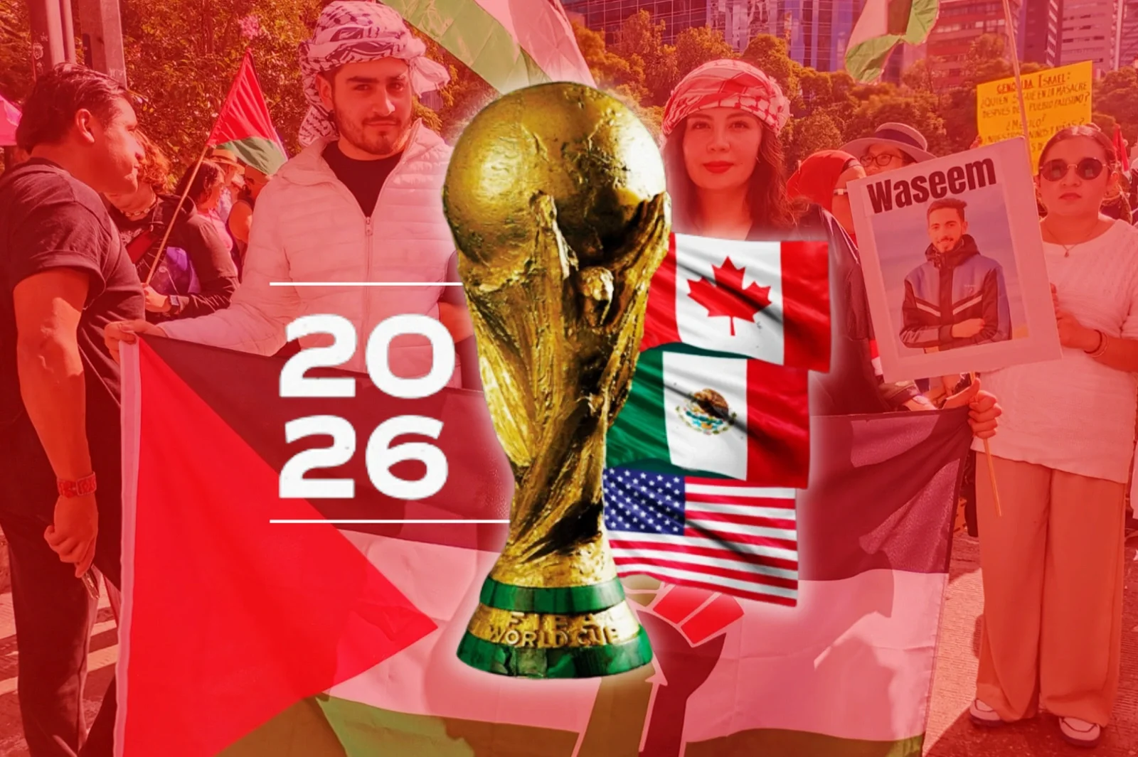 Pro-Palestine protesters block streets and attempt to boycott the start of the World Cup in Mexico