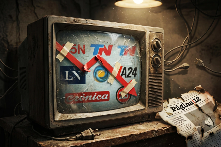 Traditional news media in Argentina recorded a significant drop in their ratings.