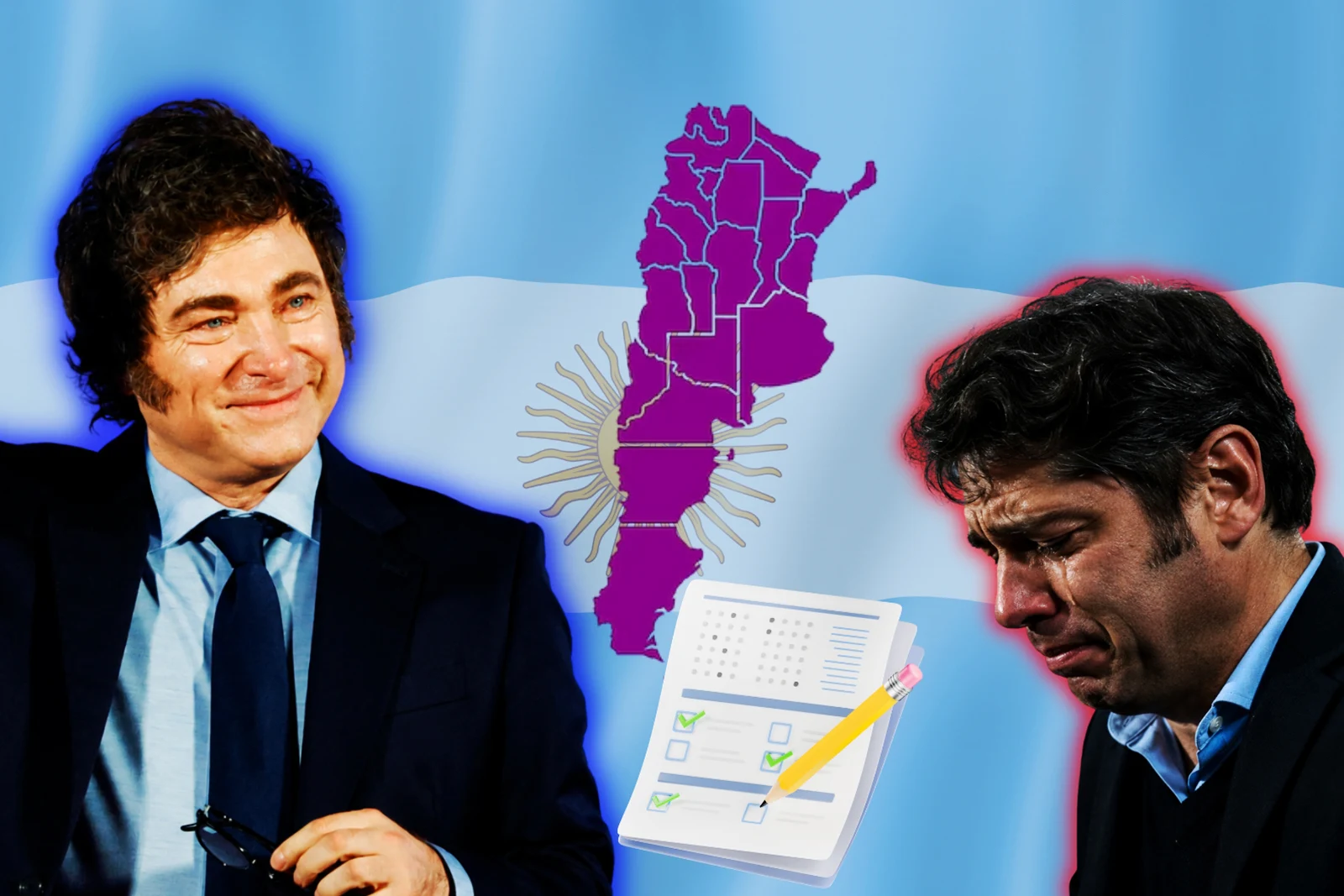 Javier Milei and Axel Kicillof