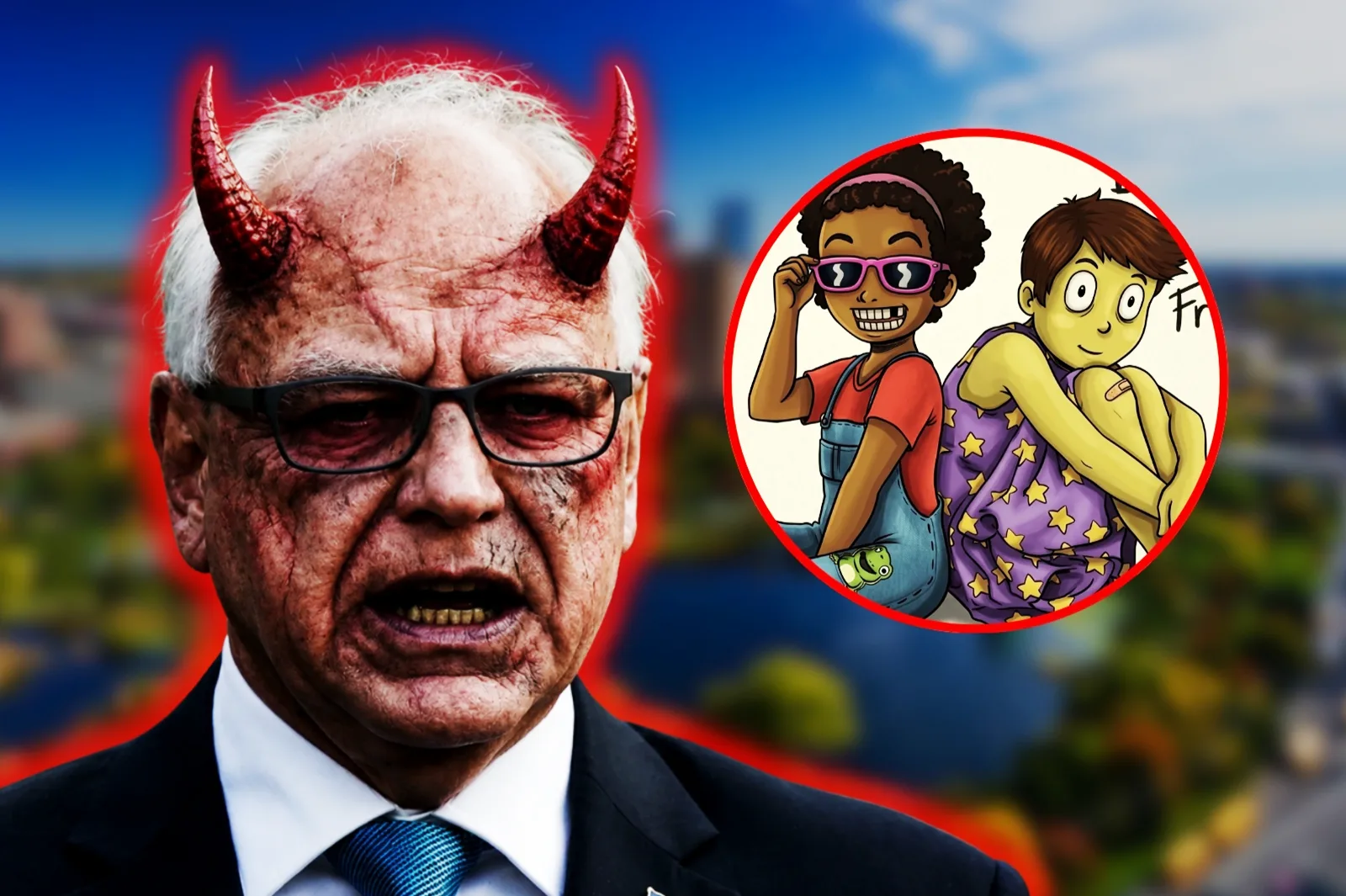The Democratic governor of Minnesota promotes a crazy project of ''trans dolls'' in schools