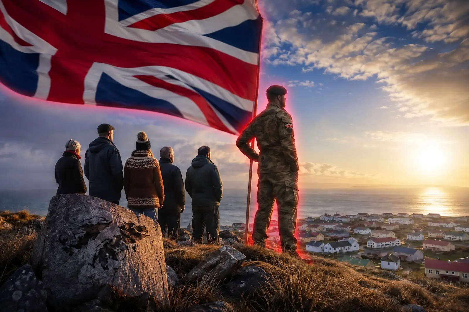 The United Kingdom defended the self-determination of the inhabitants of the Falkland Islands