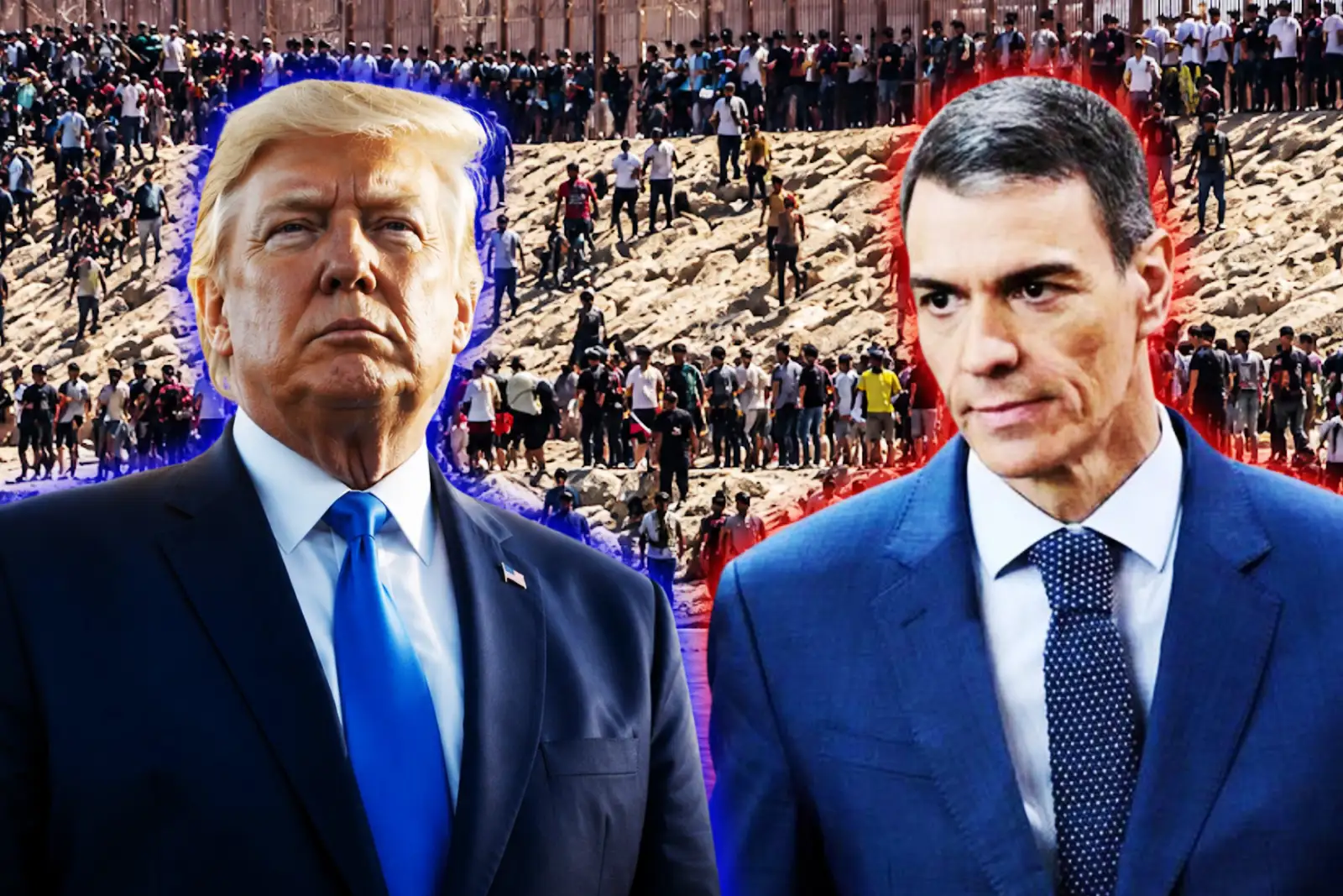Donald Trump y Pedro Sánchez.