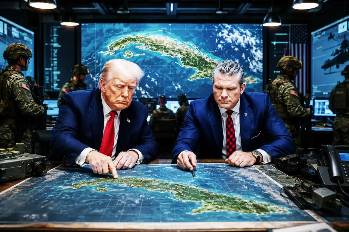 The Pentagon is exploring options for military intervention in Cuba to overthrow the Castro communist regime