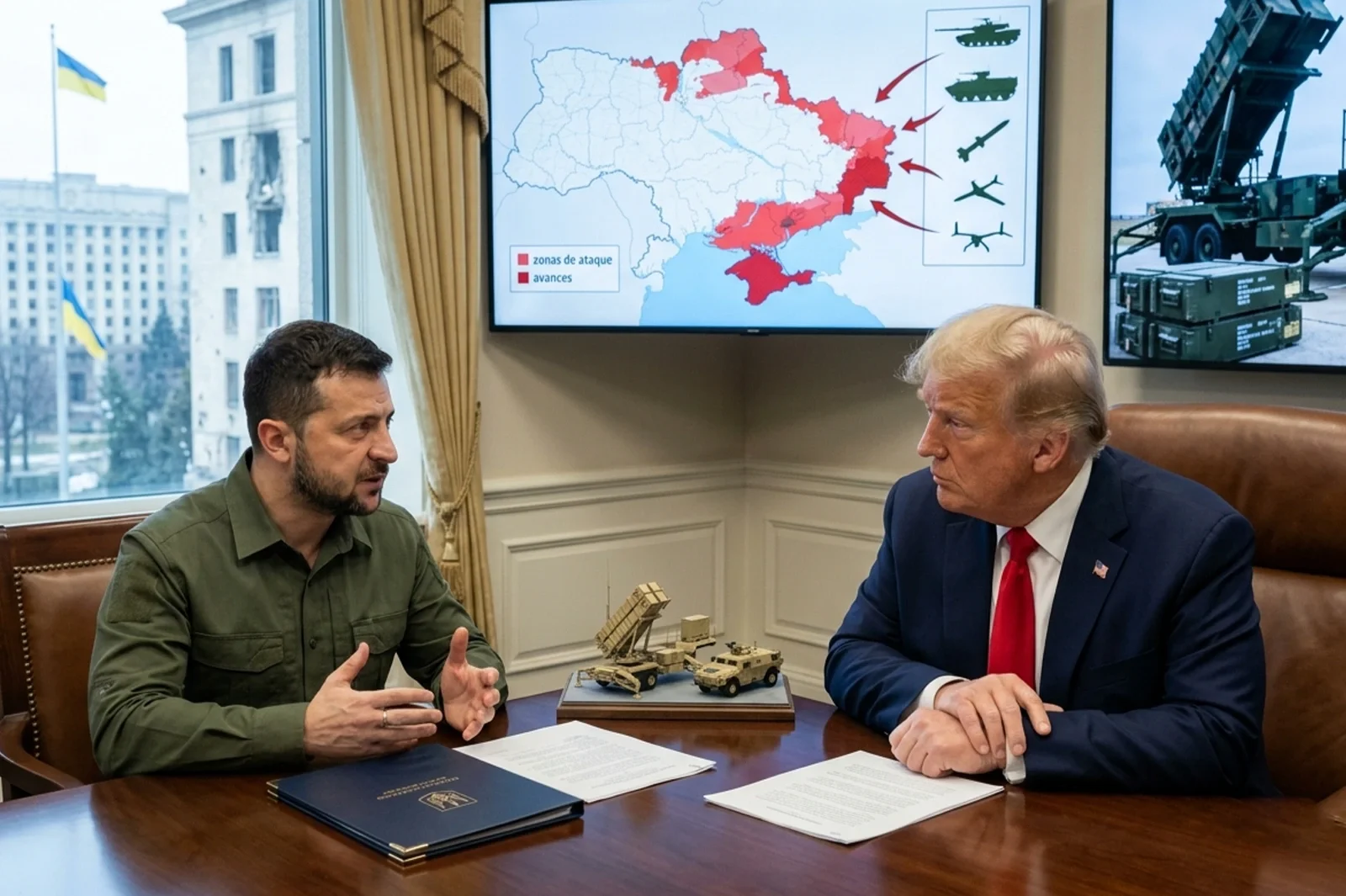 Zelensky asked Donald Trump for more weapons to confront Russia's attacks.