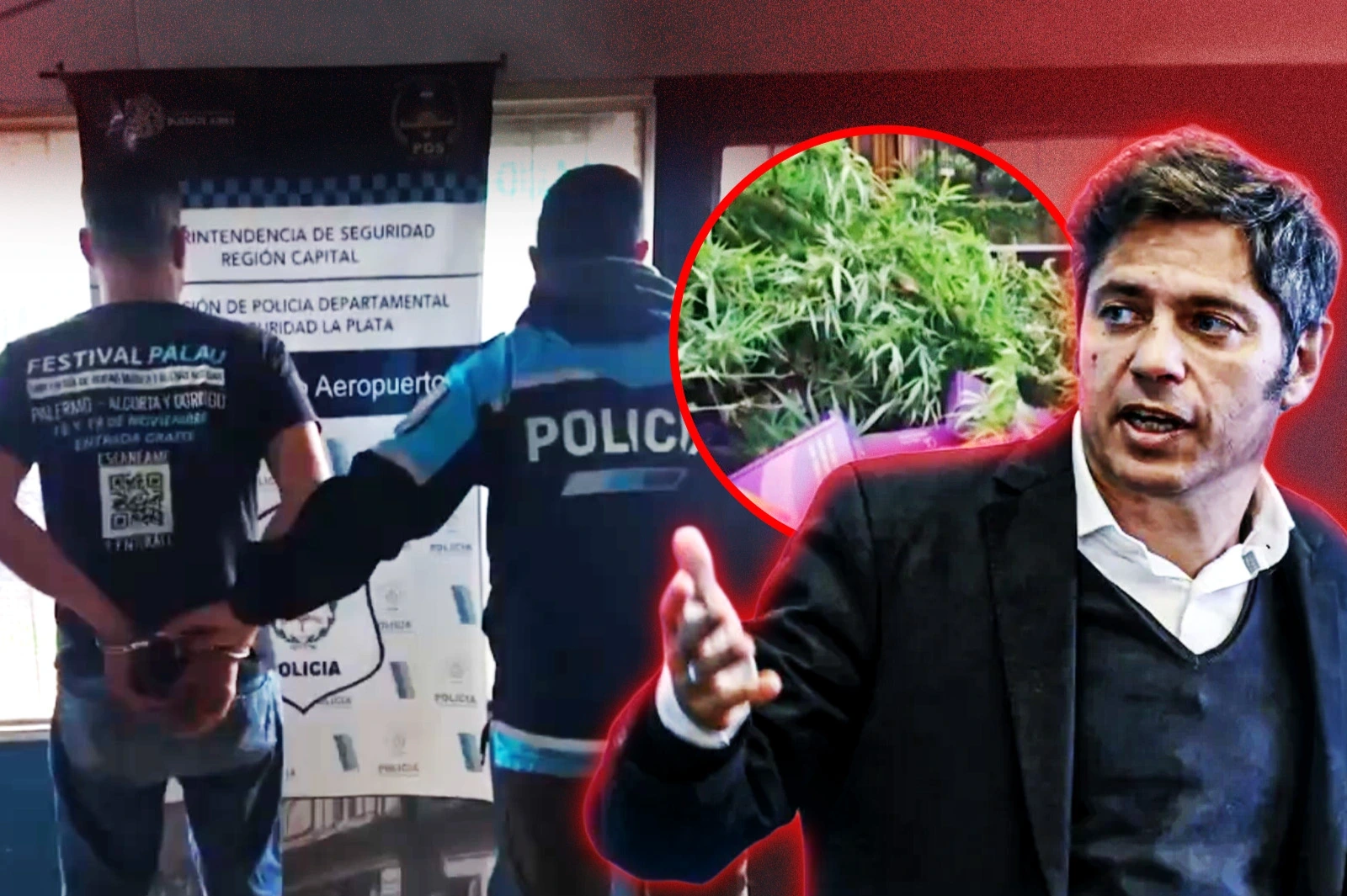 Funcionario de Educación de Kicillof fue denunciado por violencia: tenía 6 kg de marihuana y 31 PCs