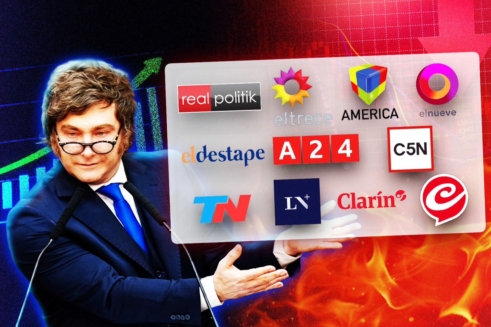 Milei cruzó al periodismo por intentar distorsionar la realidad con que “todo está mal”