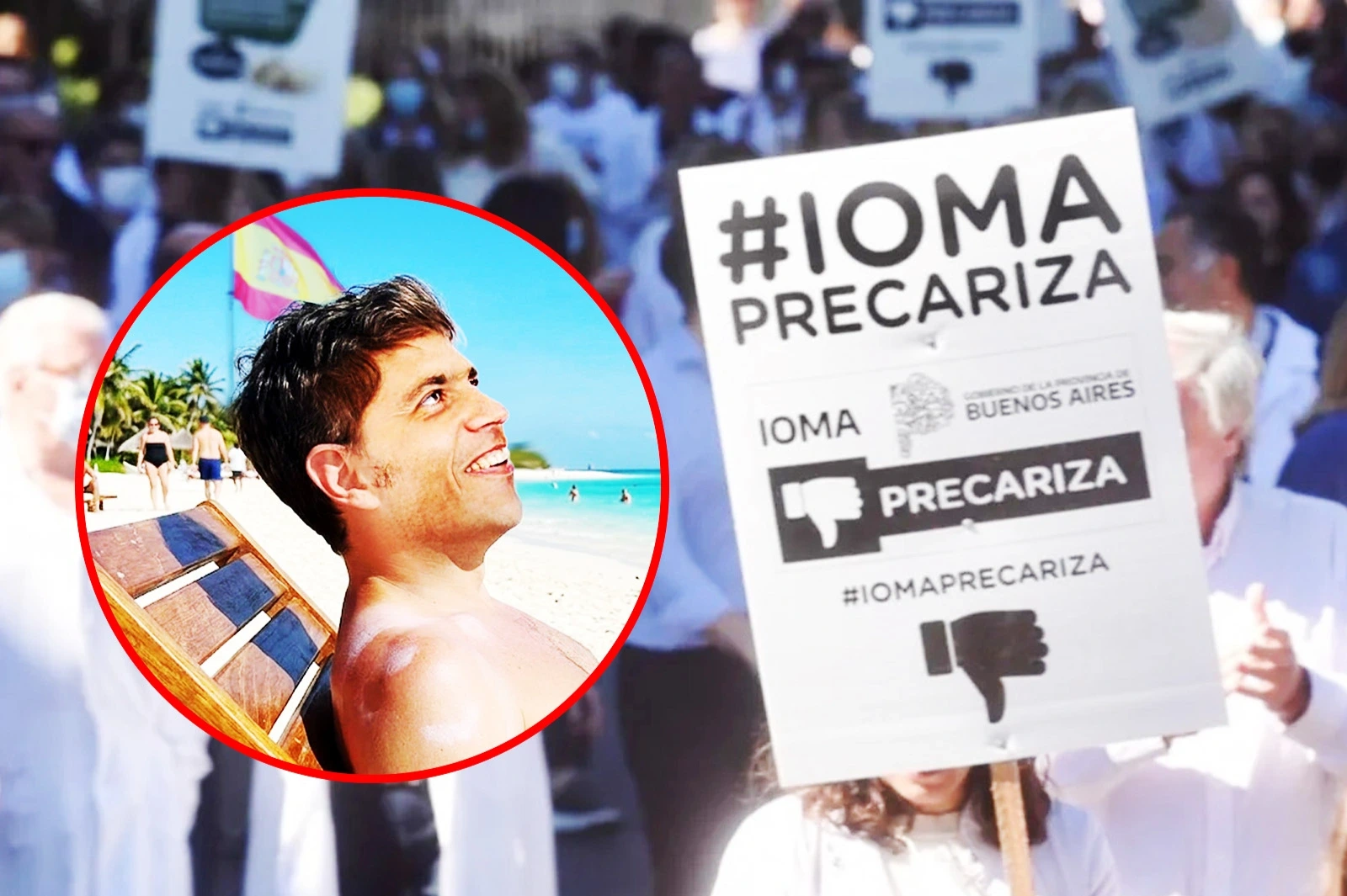 While Kicillof is going on a trip, doctors from La Plata announced a 72-hour strike due to the IOMA crisis