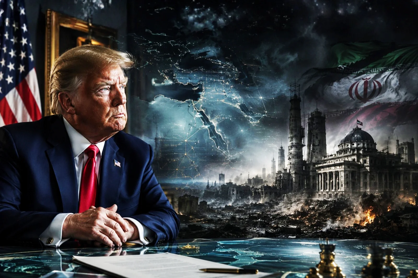 Donald Trump provided details of the negotiation of the agreement with Iran and assured that the regime was 'devastated'