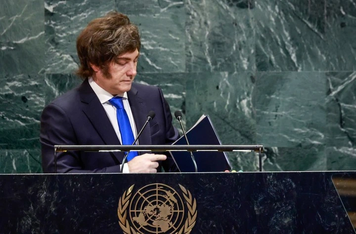 Javier Milei en la ONU.