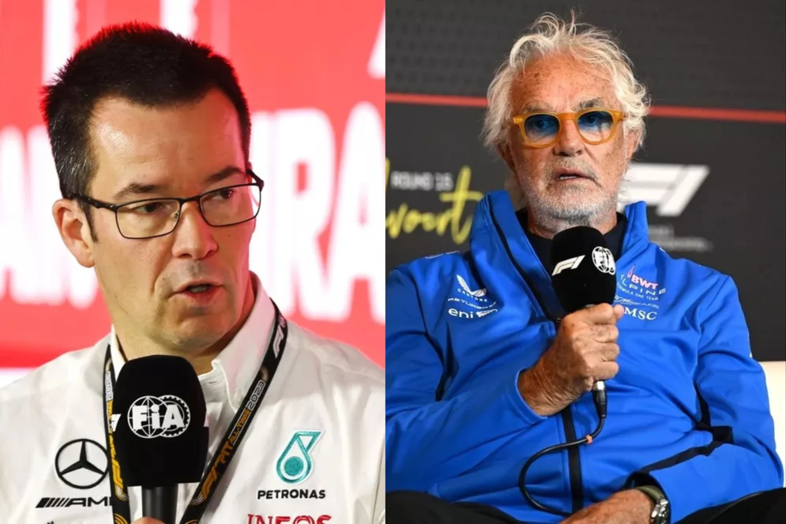 Mike Elliott y Flavio Briatore