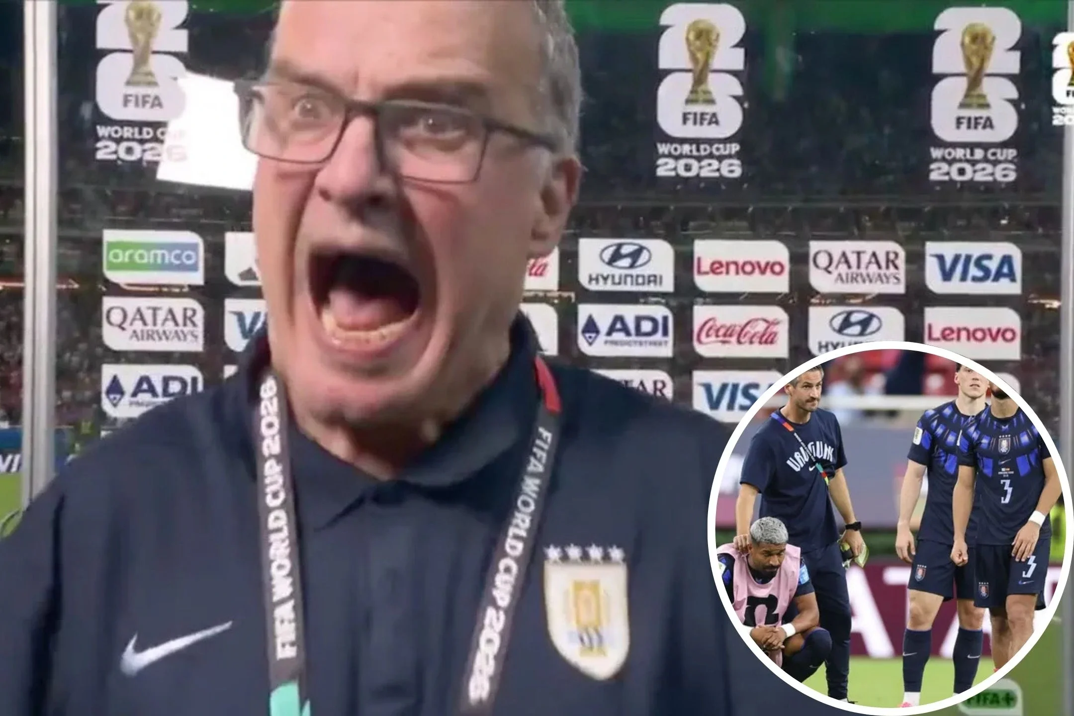 Marcelo Bielsa's left-handed player descended into madness after Uruguay's elimination: "Come on already!"