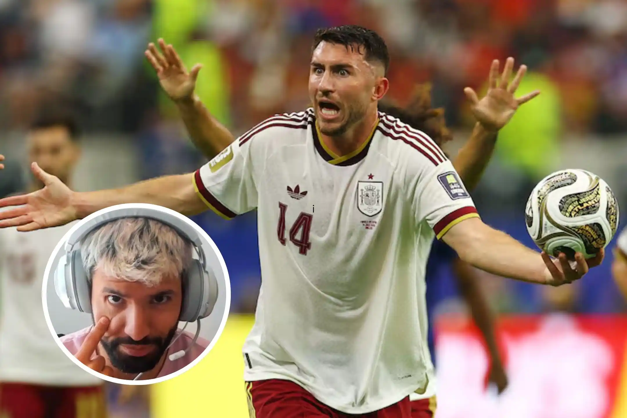 El “Kun” Agüero apuró a Aymeric Laporte por sus dichos sobre el arbitraje previo a la final del Mundial