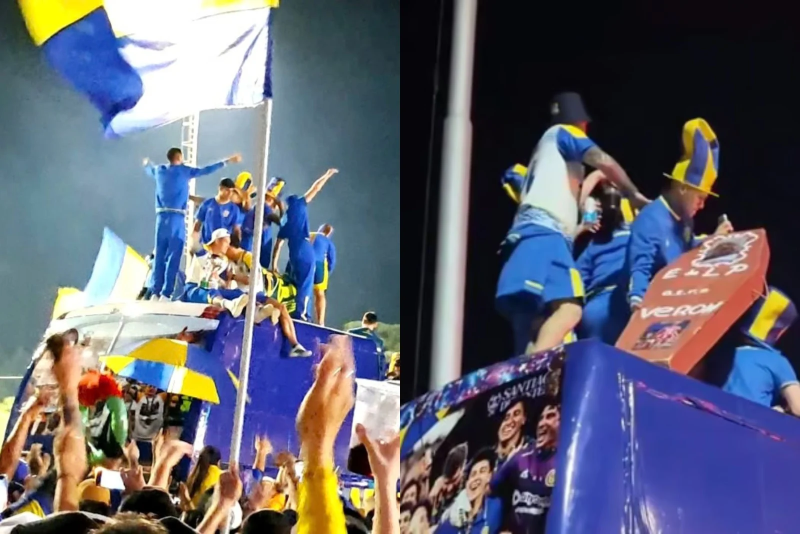 Rosario Central festejó la Supercopa Internacional con un ataúd dedicado a Estudiantes y Verón