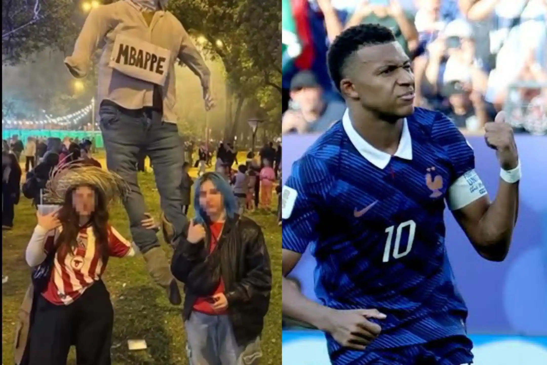 Ojo Mbappé, no vayas a Paraguay: un grupo de hinchas quemó un muñeco del delantero francés con un lanzallamas