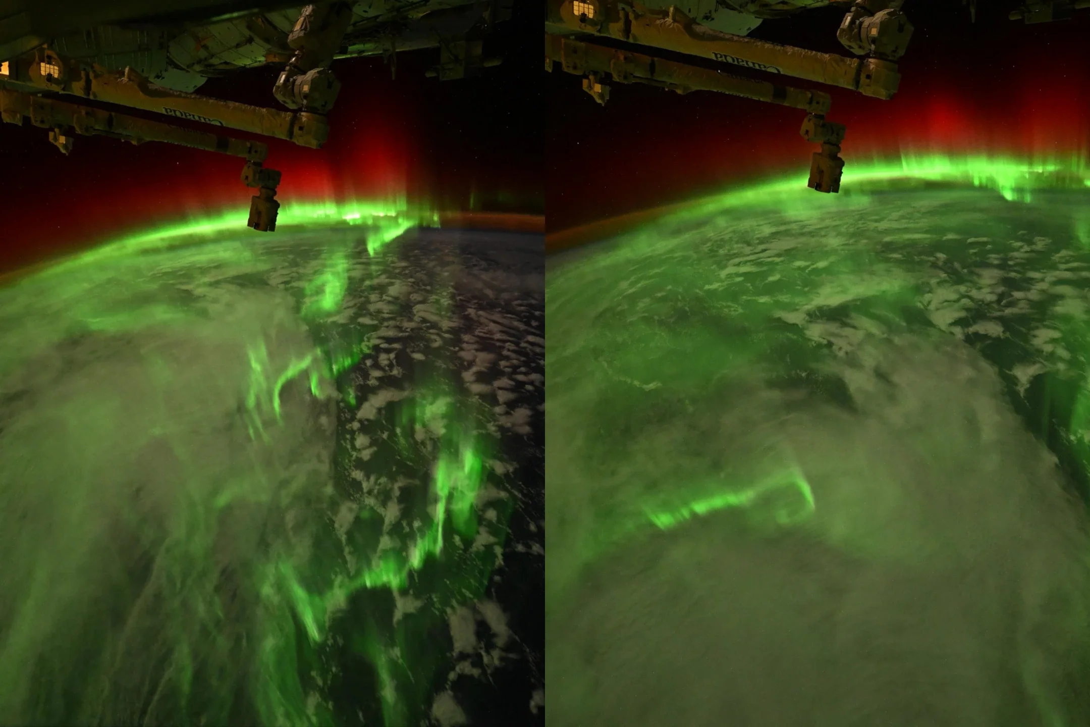 La NASA mostró imágenes inéditas de una aurora austral vista desde el espacio