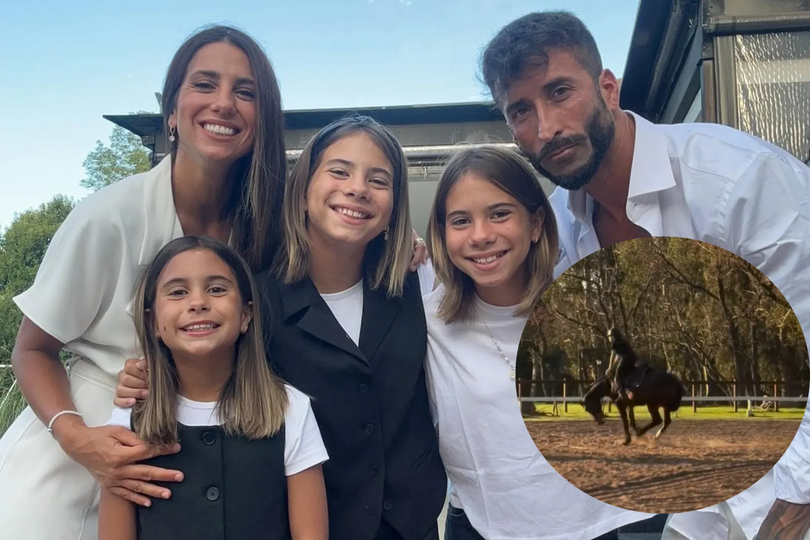 Cinthia Fernández vivió un momento de pánico: su hija se cayó del caballo y ella salió corriendo