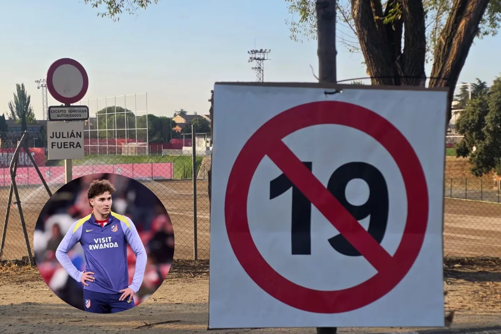 En las inmediaciones de donde entrena el Atlético Madrid aparecieron carteles contra Julián Álvarez