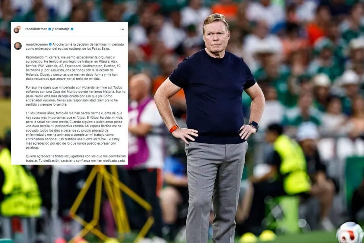 Ronald Koeman renuncia como DT de Holanda tras la dura eliminación en el Mundial 2026