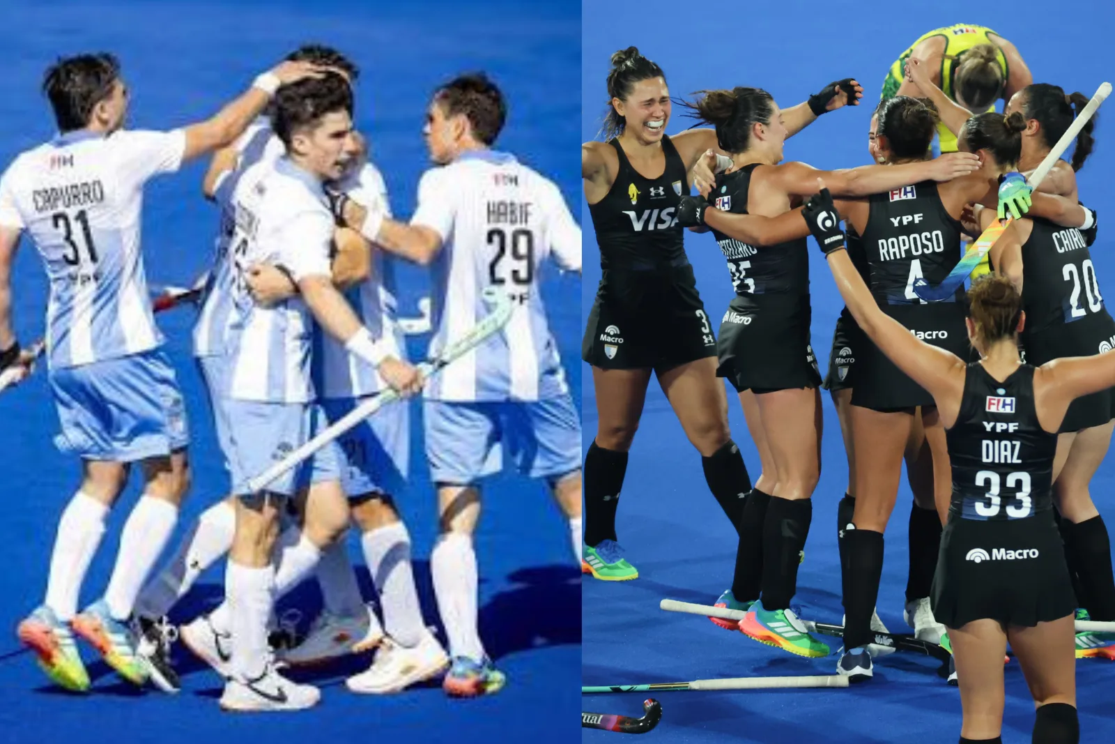 Las Leonas y Los Leones golearon en su debut en los Juegos Sudamericanos: 36 goles a favor y ninguno en contra