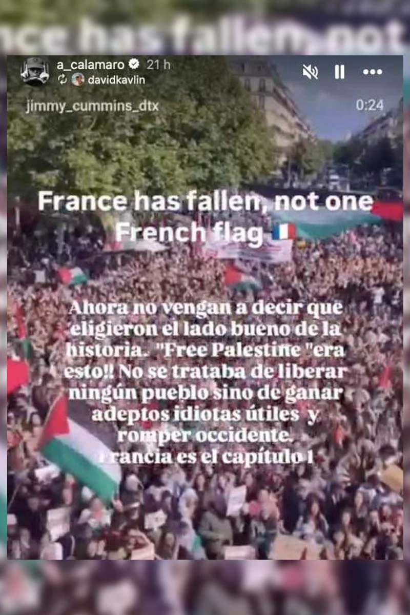 Qué dijo Andrés Calamaro sobre las protestas en Francia
