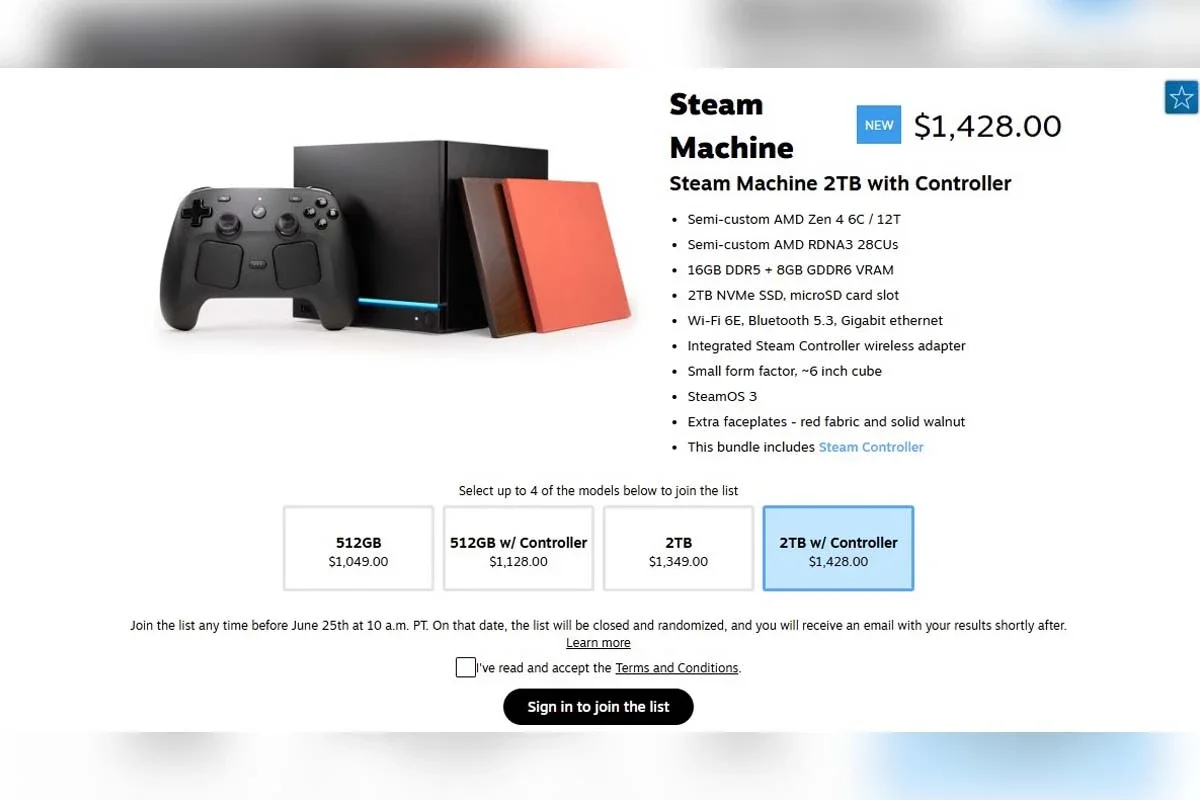 Cuánto cuesta la Steam Machine de Valve