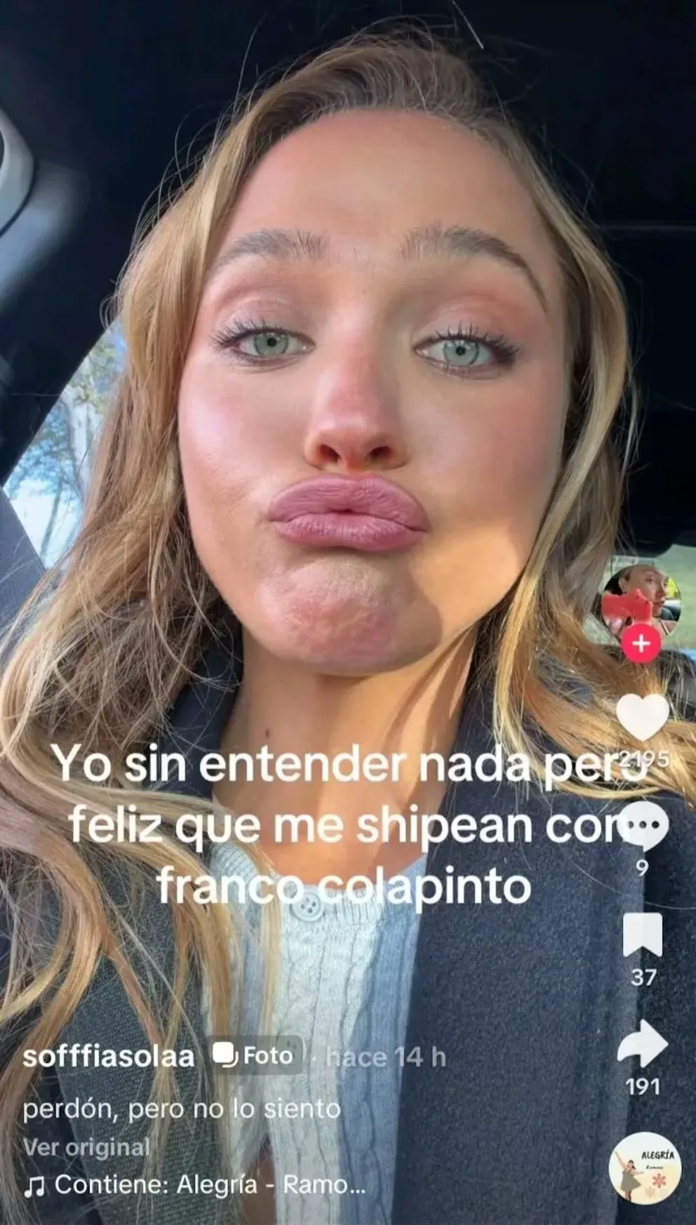 La reacción de Sofía en TikTok