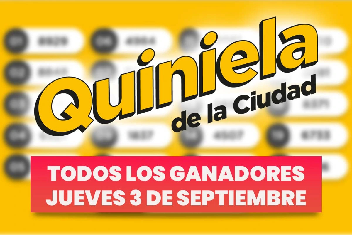 Quiniela Nacional: todos los números ganadores del jueves 3 de septiembre