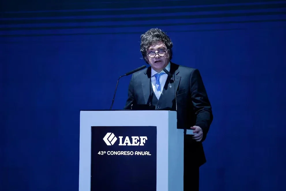 Javier Milei cerró con su discurso el congreso anual del IAEF.