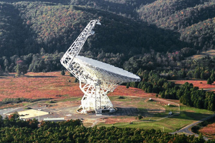 La imagen fue obtenida por el radiotelescopio Green Bank Telescope