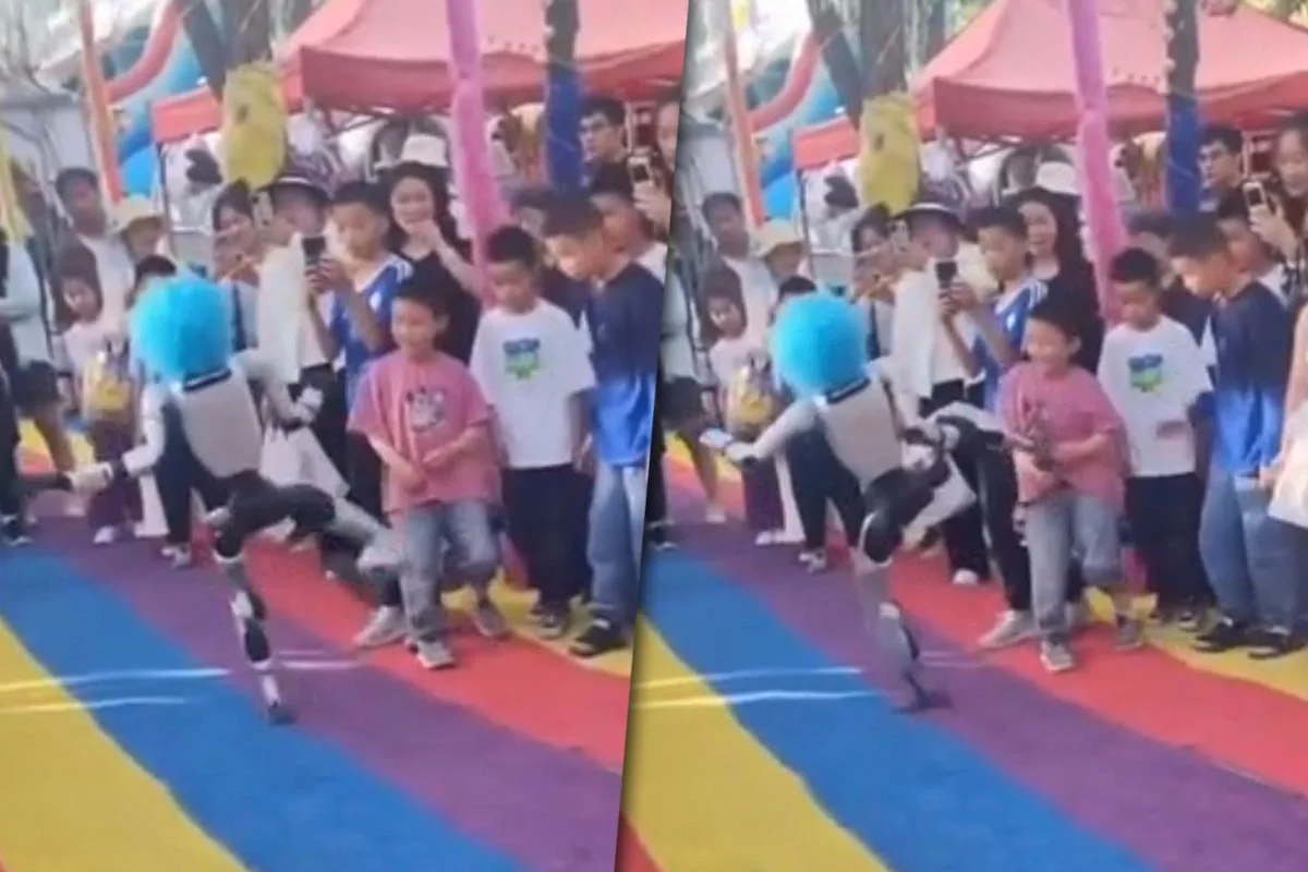 Video: a humanoid robot kicked a boy during a show in China