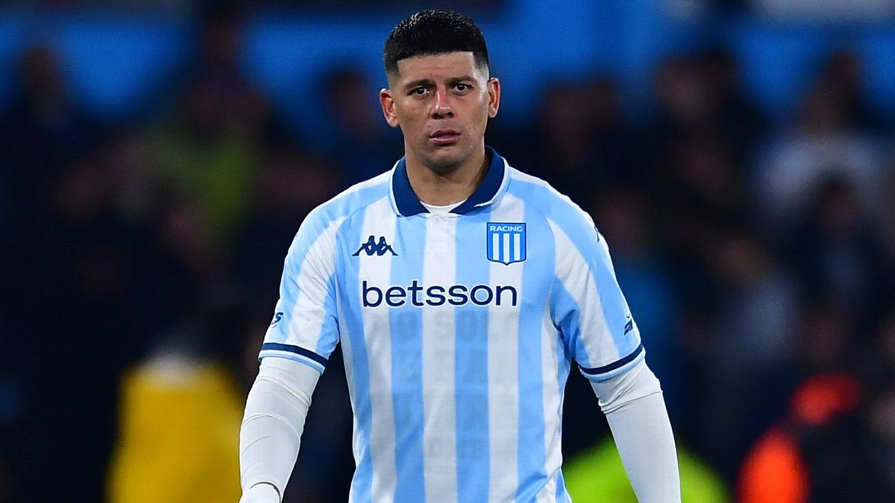 Marcos Rojo, actualmente en Racing de Avellaneda