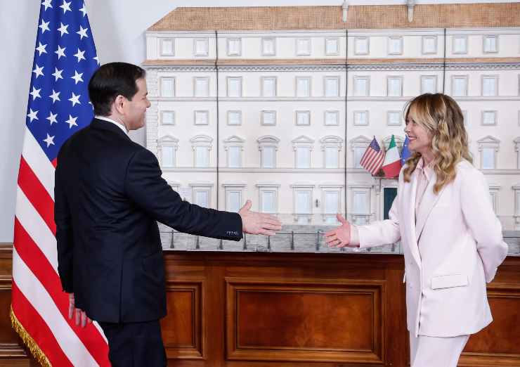 Secretary of State Marco Rubio met with Italian Prime Minister Giorgia Meloni, where he expressed the U.S. government's discontent with certain attitudes of the Europeans.