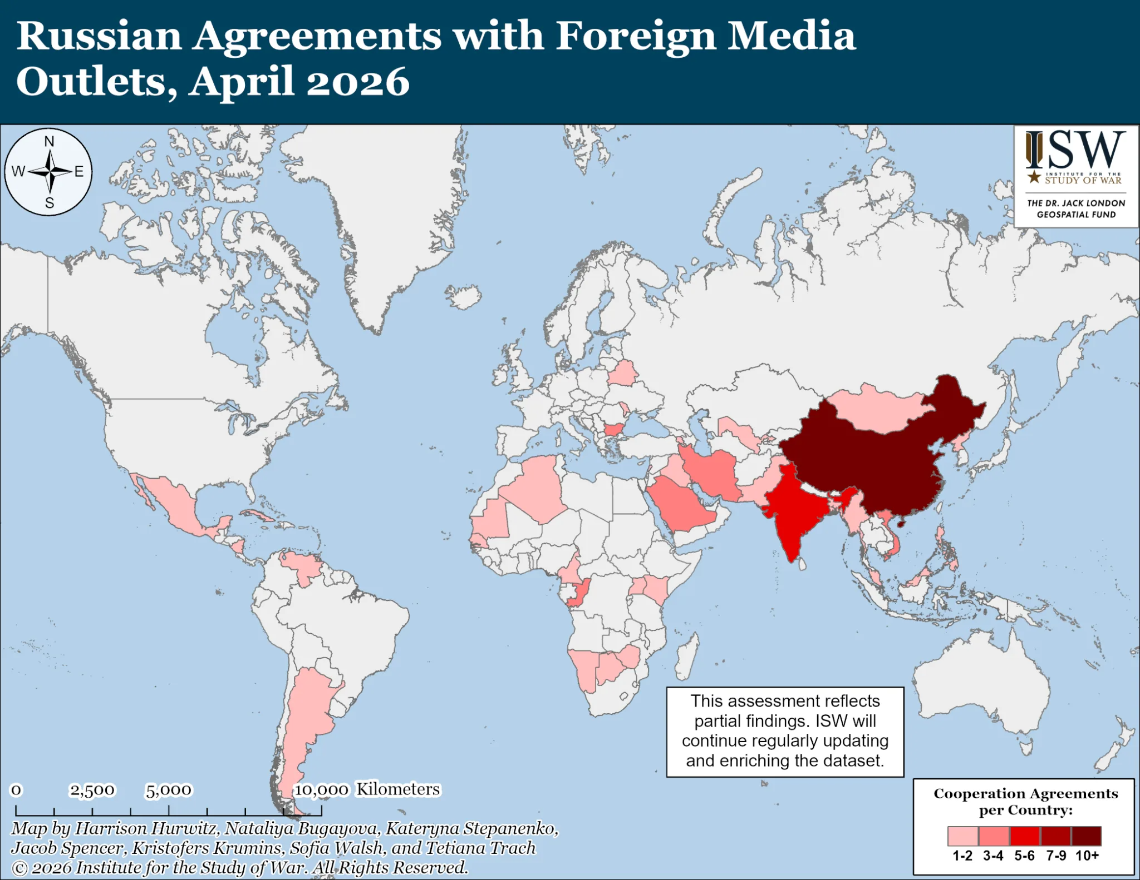 The Russian agreements with media from other countries.