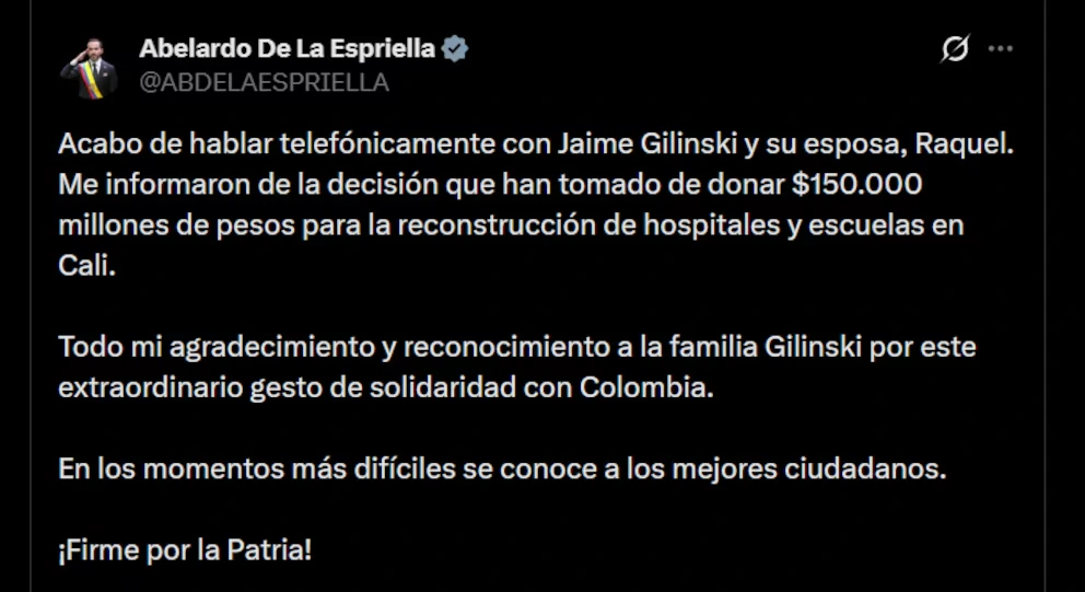 Abelardo De la Espriella en X: