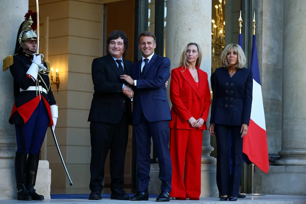 Los presidentes, Javier Milei y Emmanuel Macron