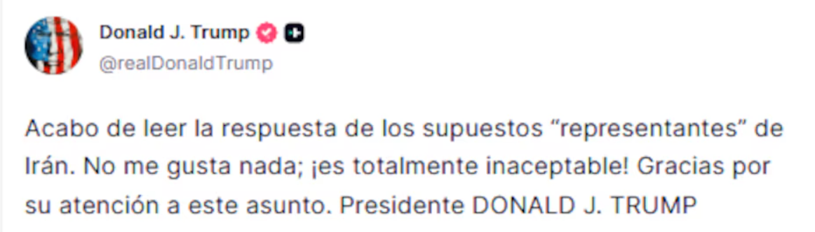 Las condiciones inaceptables de Irán
