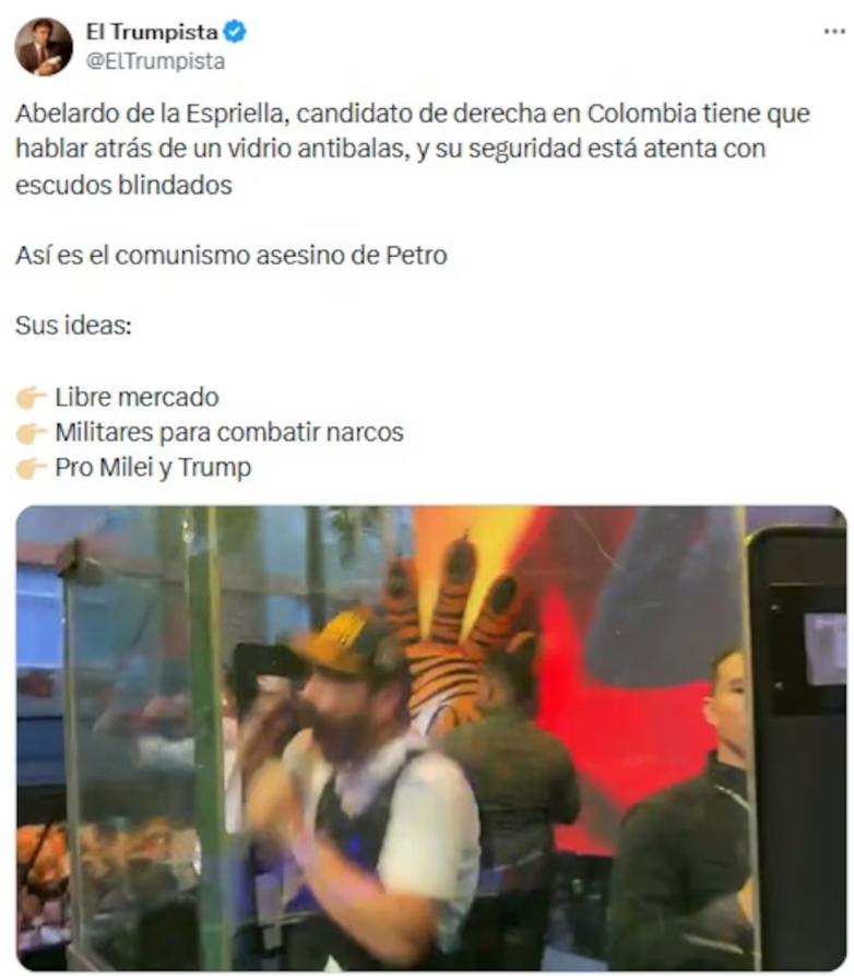 El candidato pro Trump y Milei de Colombia