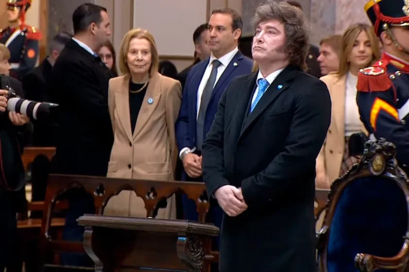 Javier Milei participa del Tedeum del 25 de Mayo en la Catedral Metropolitana