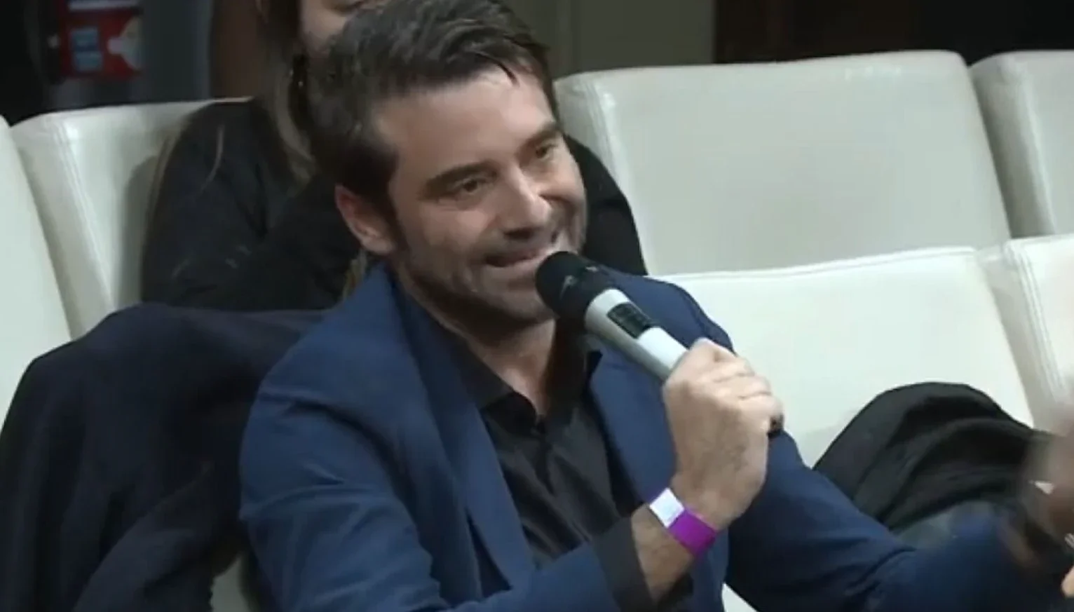 Javier Negre durante una rueda de prensa en Casa Rosada