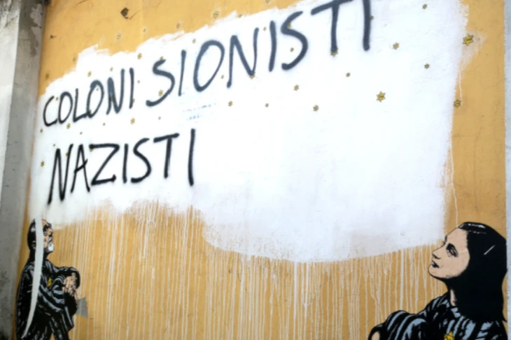 In Italy, a mural of Anne Frank and Primo Levi was vandalized with antisemitic graffiti