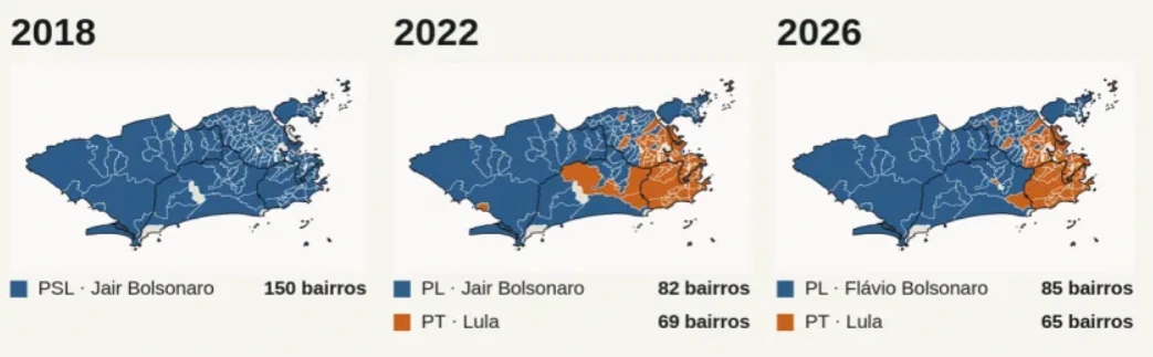 Los barrios donde Flávio arrasó