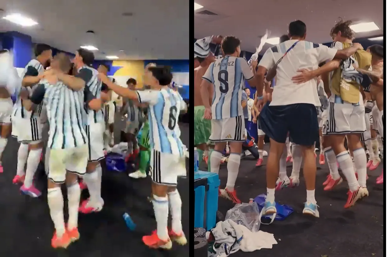 Así fueron los festejos de la Selección Argentina en el vestuario tras la épica remontada ante Egipto en el Mundial 2026