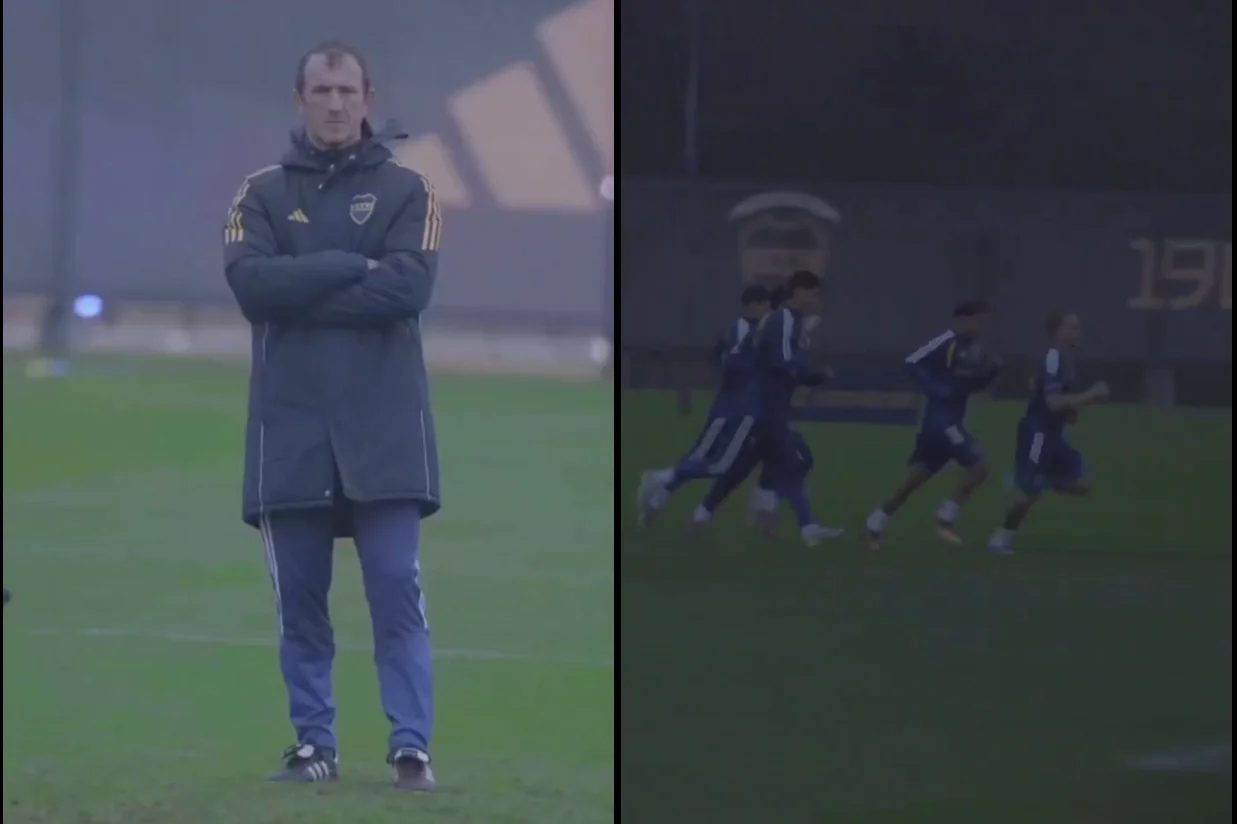 Arruabarrena presenció la práctica de Boca Juniors como su nuevo director técnico
