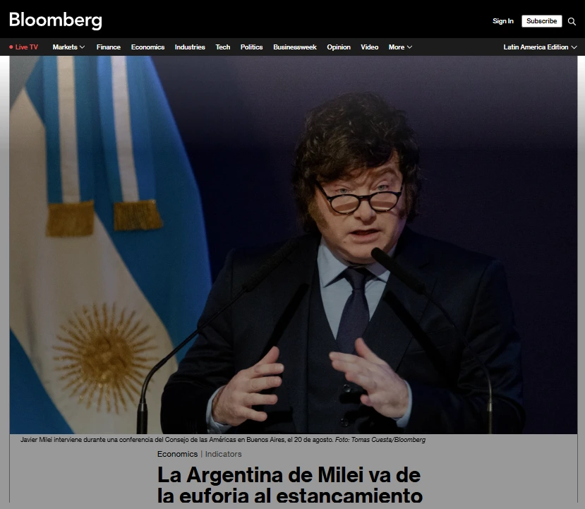 Bloomberg se sumó a la ola de difamación medíatica.