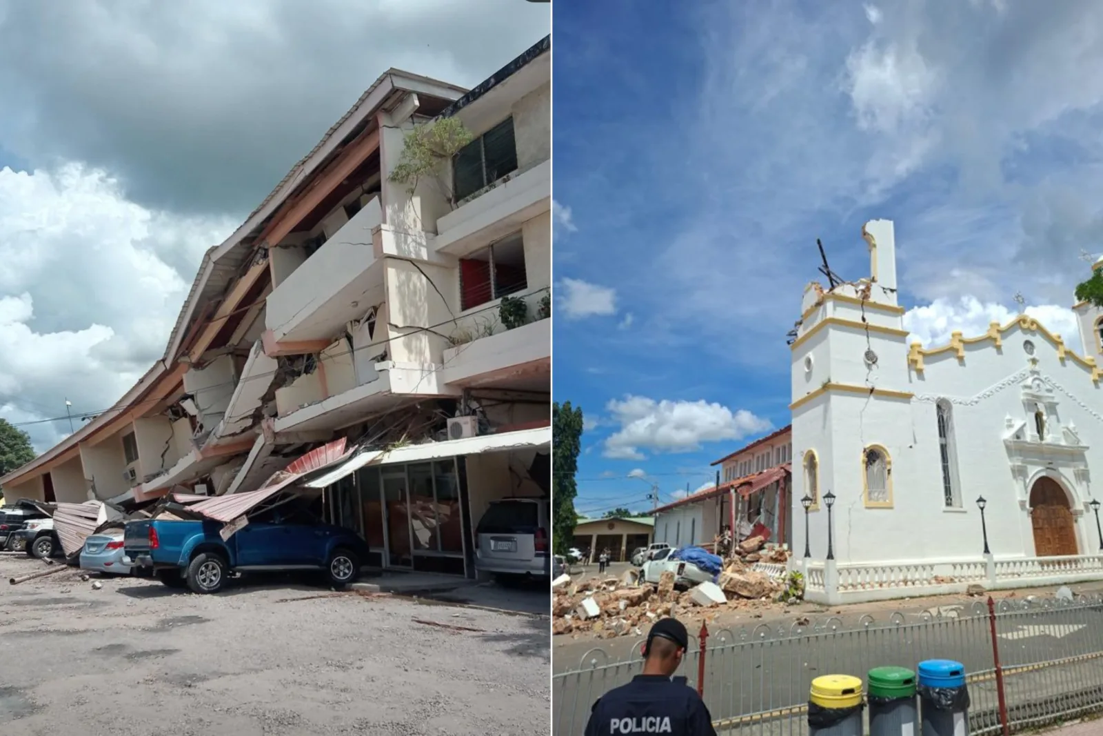 Destrucción total en Panamá tras el terremoto