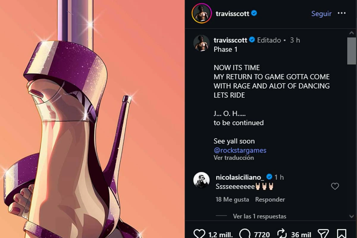 Travis Scott publicó una imagen con los pies de una mujer usando tacos